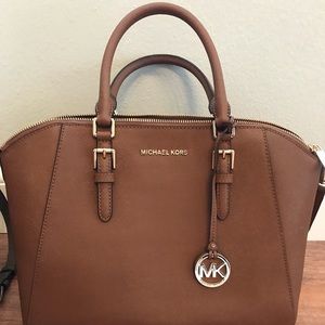 Michael Kors Ciara Large Saffiano Leather Satchel